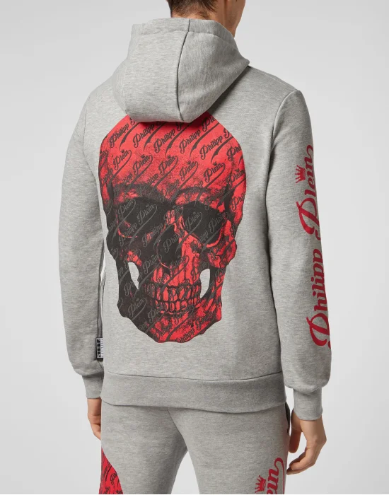 Hoodie Sweatjacket Allover skull