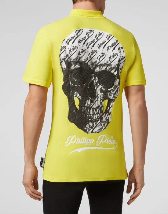 Slim Fit Polo shirt SS Allover skull