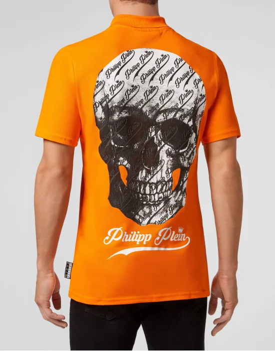 Slim Fit Polo shirt SS Allover skull