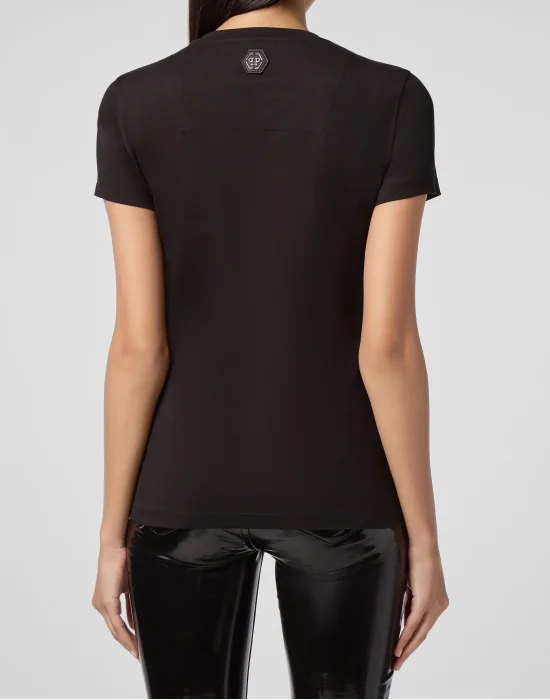T-shirt Round Neck SS Skull strass