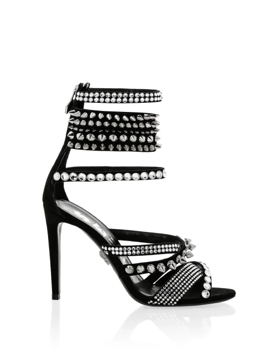 Suede Sandals High Heels