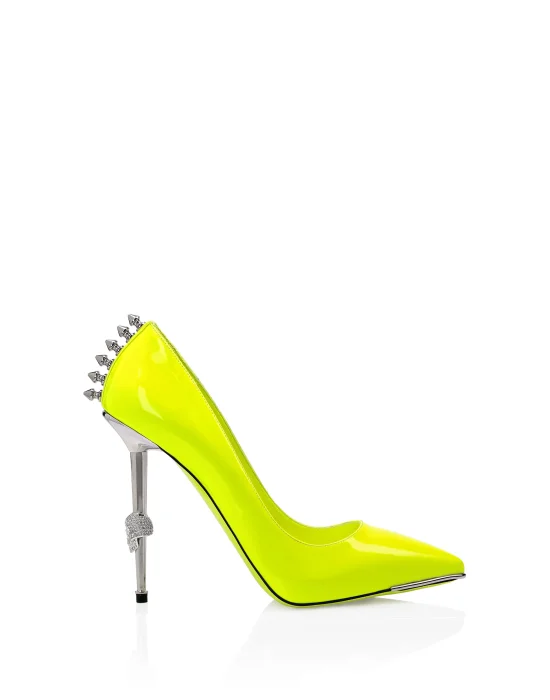 Patent Leather Decollete Hi-Heels Studs