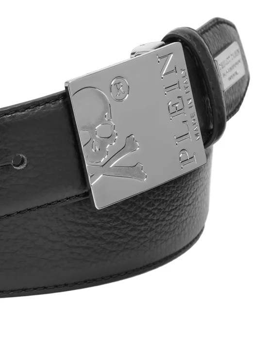 Leather Belt Skull and Plein
