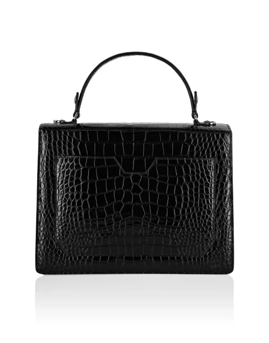 Large Handle Bag Superheroine Croco Print