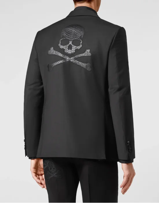 Wool Blazer Gigolò fit python Skull