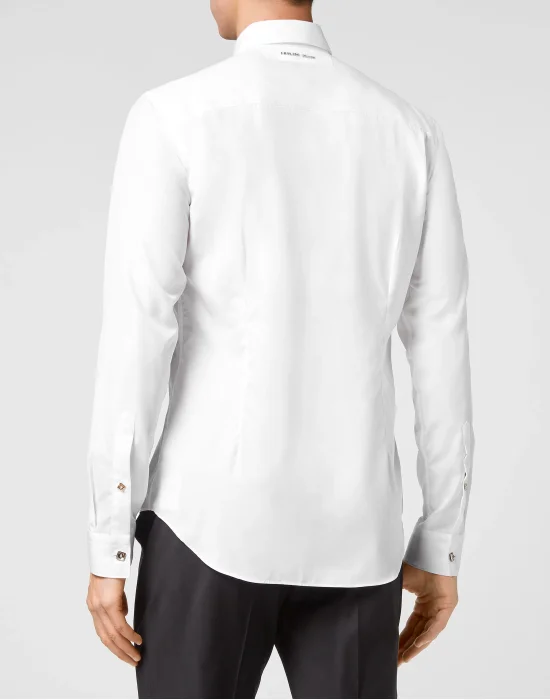 Cotton Shirt Smoking Cut LS Iconic Plein