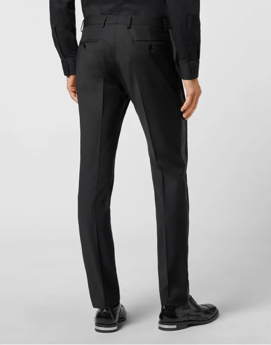 Wool Long Trousers Gigolò fit Skull