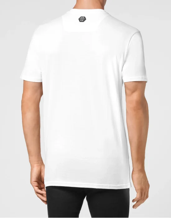 T-shirt Round Neck SS Skull with Crystals