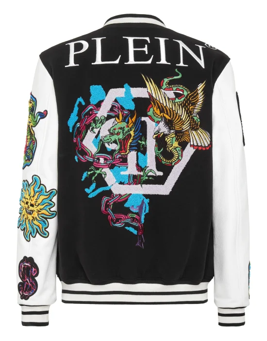 College Bomber Leather sleeves Tattoo Patches