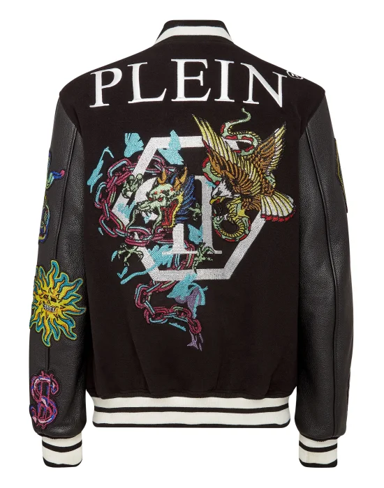 College Bomber Leather sleeves Tattoo Patches