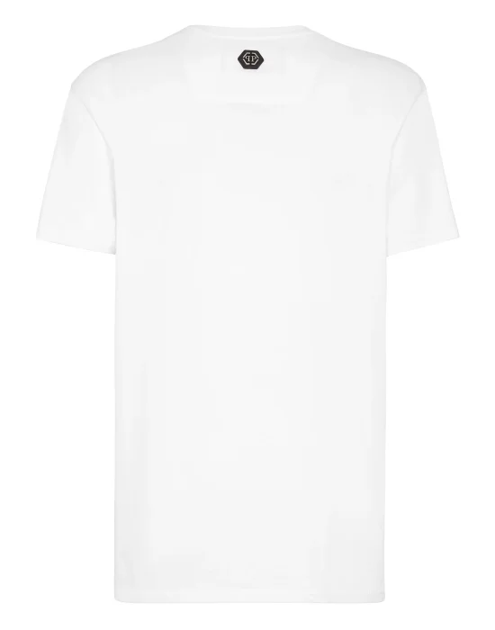 T-shirt Round Neck SS Skull and Plein with Crystals
