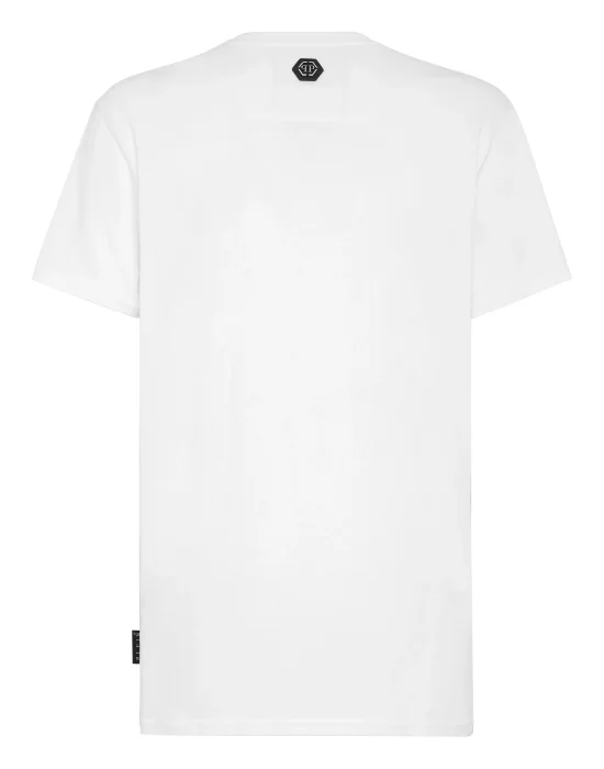 T-shirt Round Neck SS Skull and Plein with Crystals