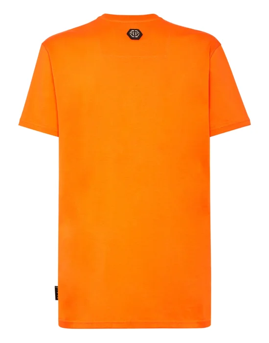 T-shirt Round Neck SS Skull and Plein with Crystals