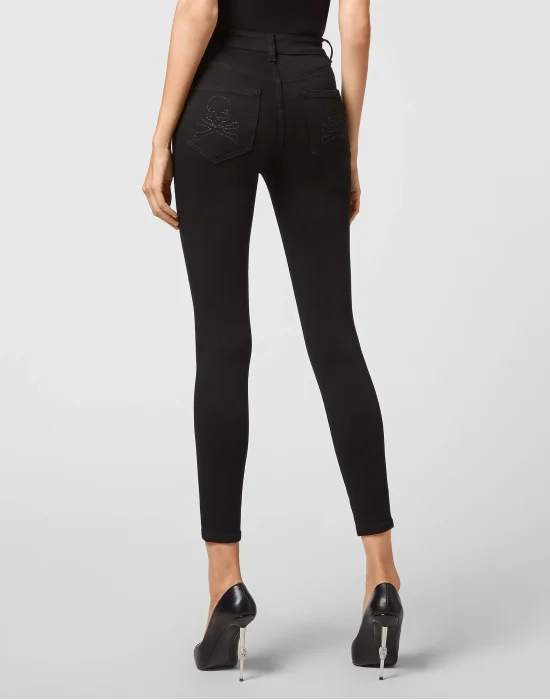 Denim Skinny Trouser  Skull