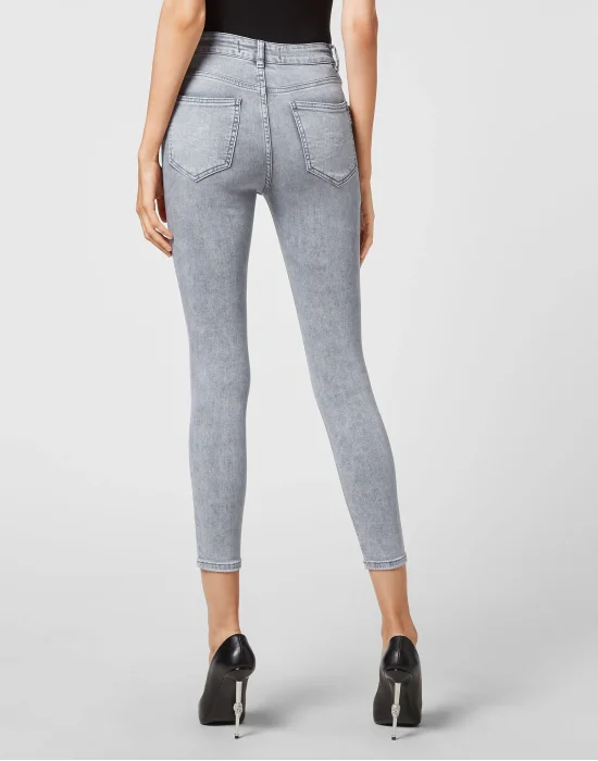 Denim Skinny Trouser  Skull