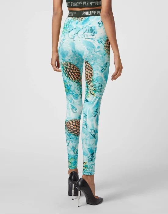 Jogging Leggings Stones Pineapple Skies