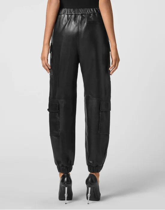 Leather Jogging Trousers
