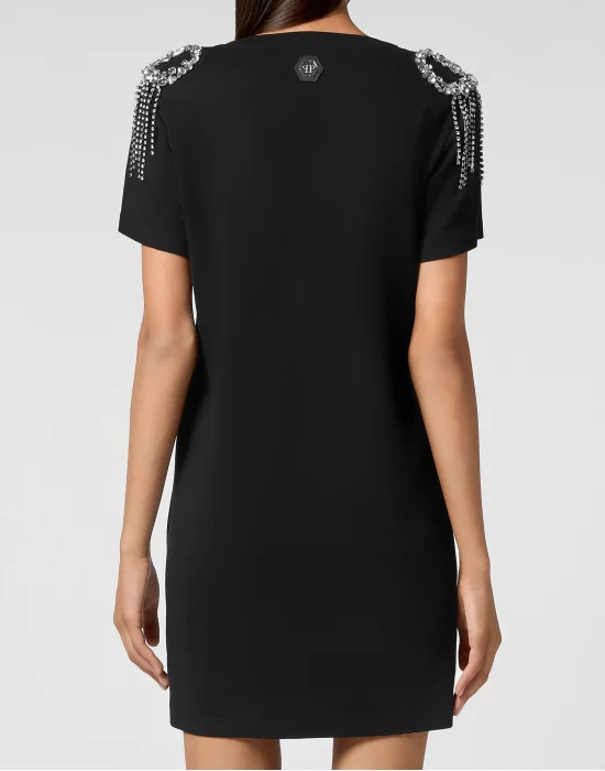 T-shirt Dress Crystal with Crystals