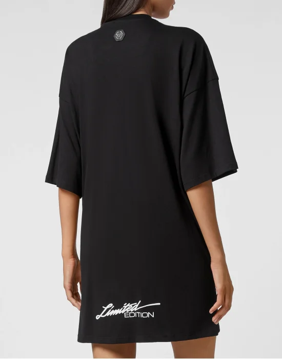 T-shirt Dress Skeleton with Crystals