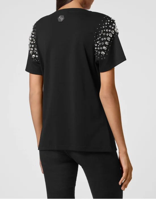 T-shirt Round Neck SS Crystal Iconic Plein