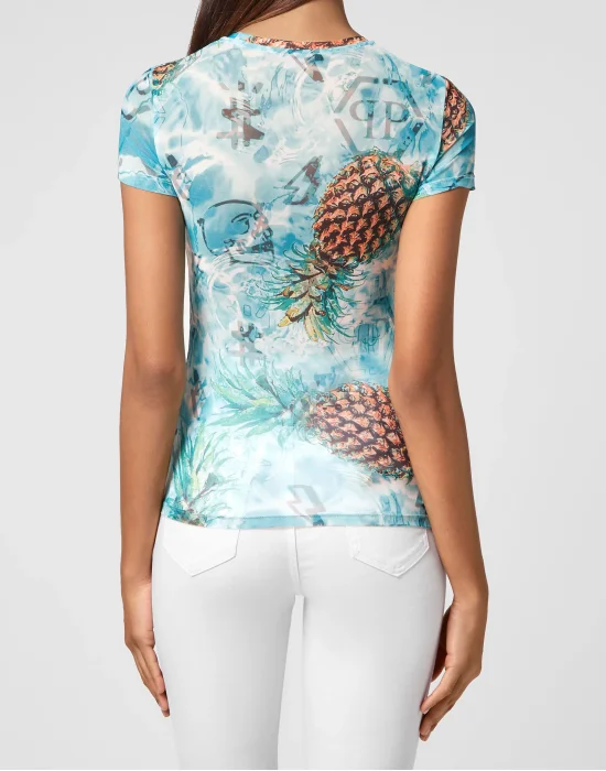 LS Top Stretch Pineapple Skies