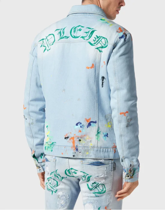Denim Zip Jacket Dripping