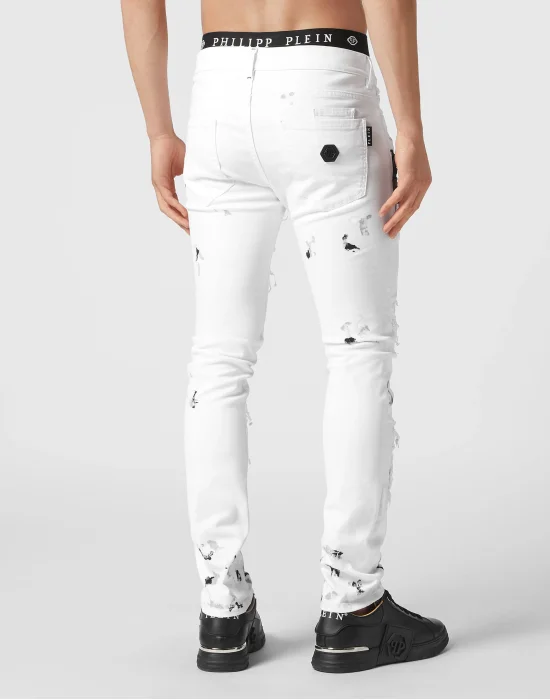 Denim Trousers Biker Fit Dripping