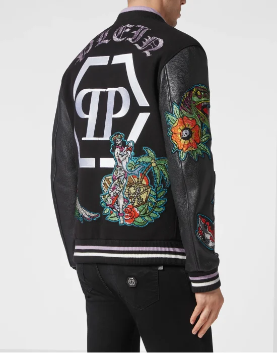 Leather College Bomber Hawaii
