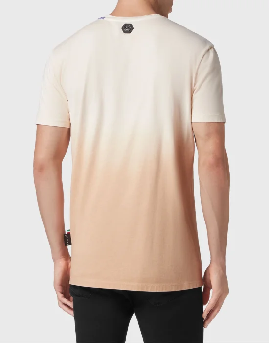 Hand Painted T-shirt Round Neck SS Gothic Plein