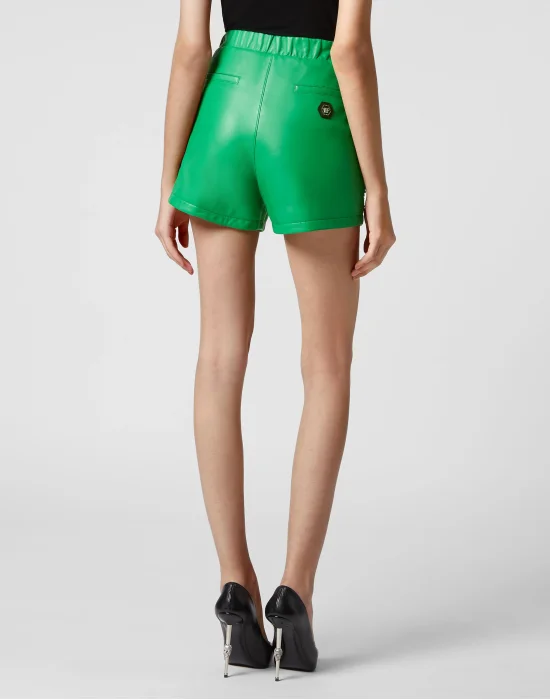Leather Shorts Crystal