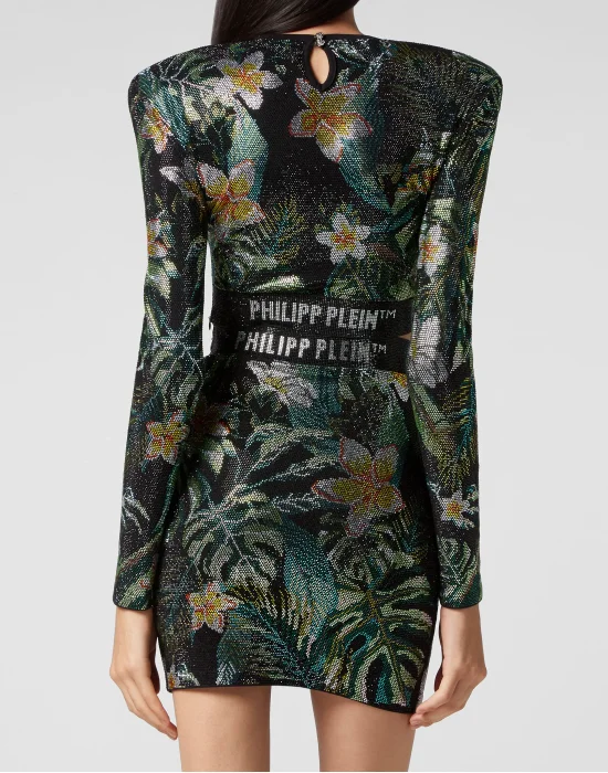 Shoulder Pad Cropped Top LS Hawaii