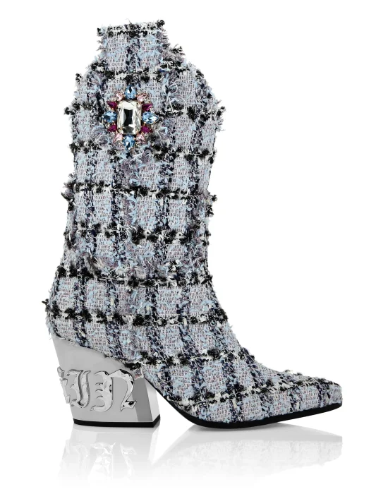 Cowboy Boots Mid Flat Gothic Plein