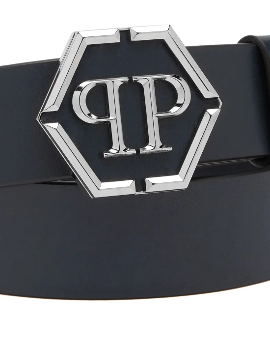 Leather Belt Hexagon