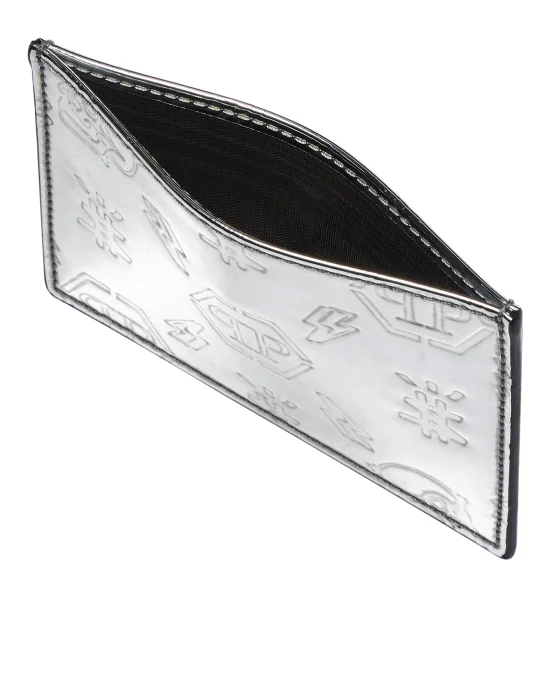 Mirror Leather Cards Holder Monogram