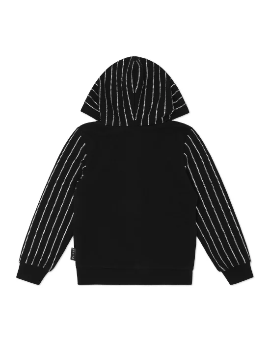 Cropped Hoodie Sweatjacket Crystal