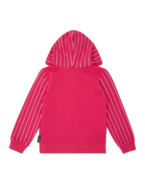 Cropped Hoodie Sweatjacket Crystal