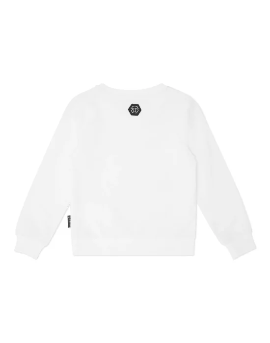 Oversized Sweatshirt with Crystals Smile