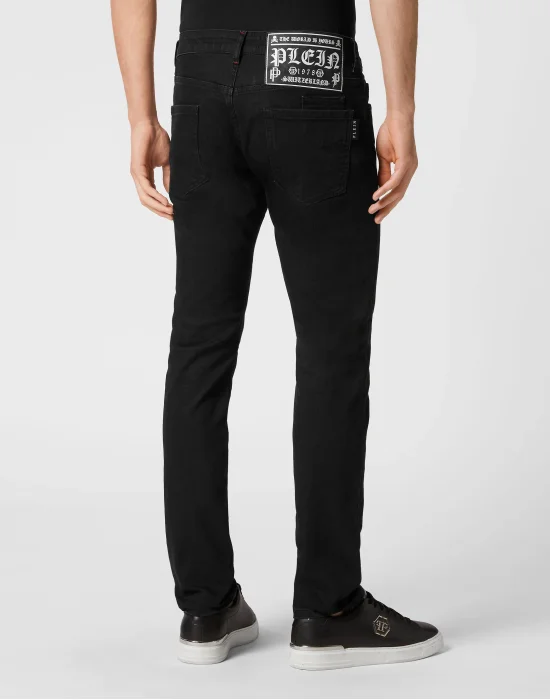 Denim Trousers Super Straight Cut Skull&Bones