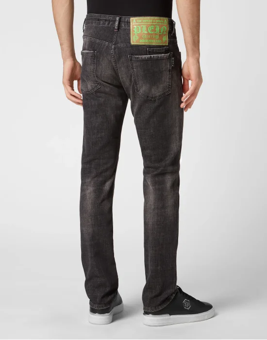 Denim Trousers Super Straight Cut Skull&Bones