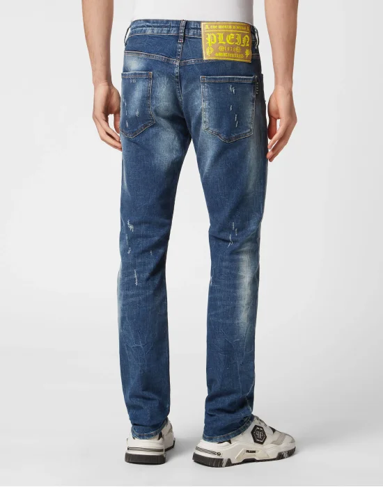 Denim Trousers Super Straight Cut Skull&Bones