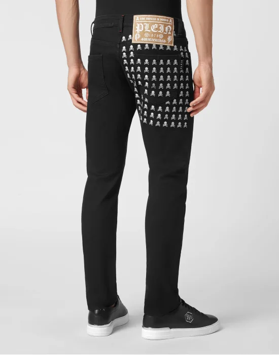 Denim Trousers Super Straight Cut Skull&Bones