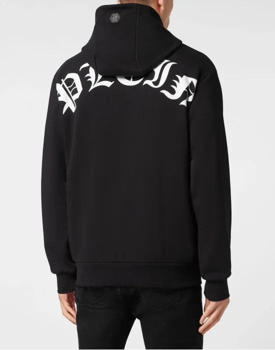 Hoodie Sweatshirt with Crystals Smile