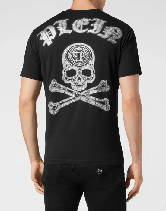 T-shirt Round Neck SS with Crystals Skull&Bones