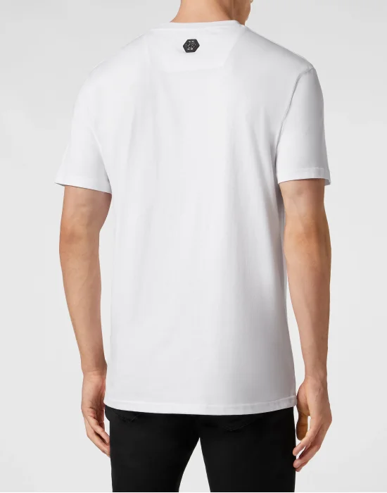 Embroidered T-shirt Round Neck SS Hexagon