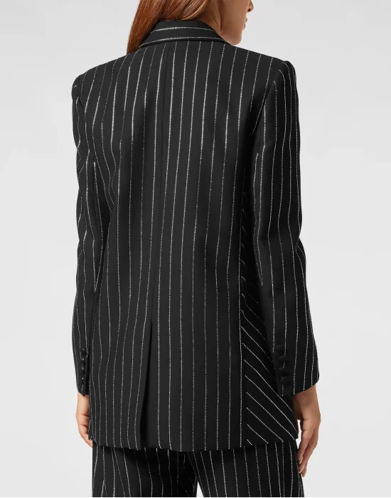 Cady Blazer Crystal Pinstripe
