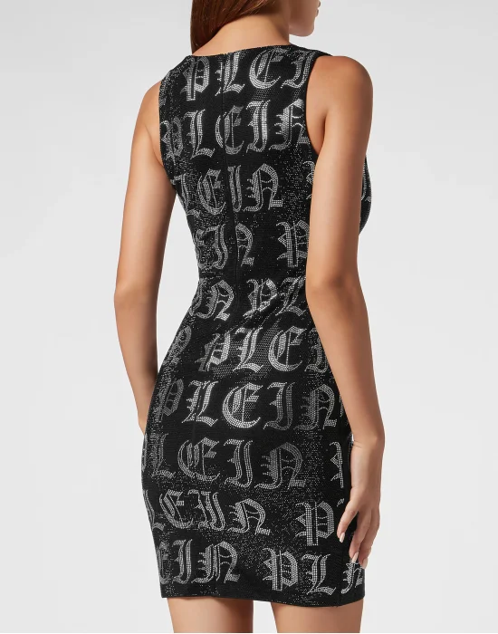 Mini Dress Gothic Plein Strass