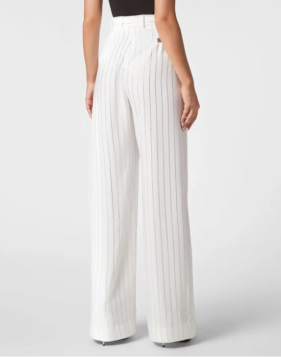 Cady Trousers Man Fit Crystal Pinstripe