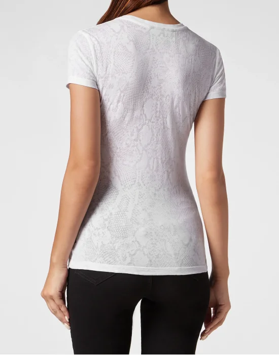 Burn Out T-Shirt Sexy Pure with Crystals Gothic Plein