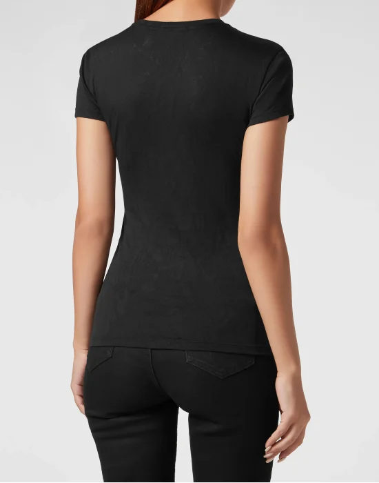 Burn Out T-Shirt Sexy Pure with Crystals Gothic Plein
