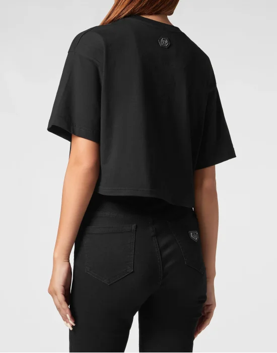 Cropped T-Shirt Round Neck Smile